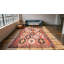 Flatweave Wool Geometric Area Rug in Pink