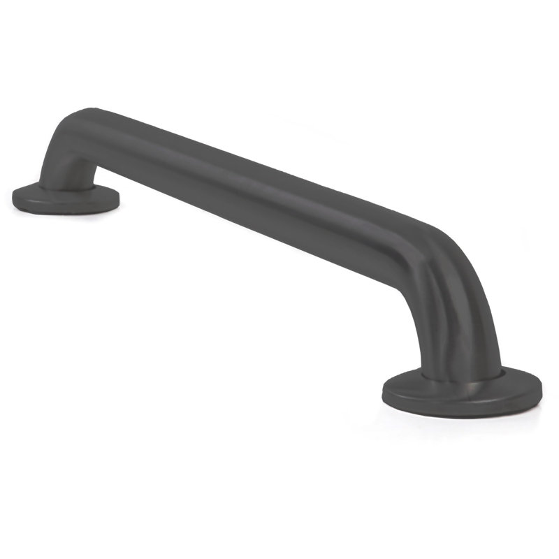 Arista 1-1/4 In. Concealed Screw Stainless Steel Safety Grab Bar In Matte Black, 18" W
