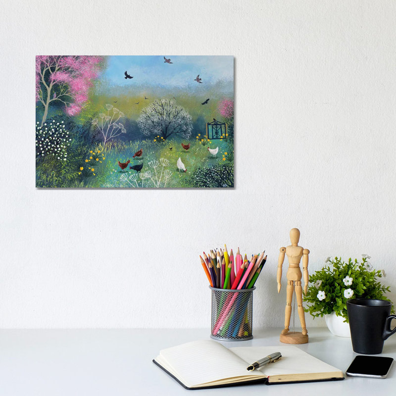 Spring Chorus by Jo Grundy - Wrapped Canvas Painting, 20.32 cm H x 30.48 cm W