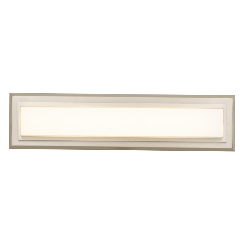 Barre d'éclairage de meuble-lavabo 18 po en nickel brossé avec DEL intégrée, 1360 lumens, H 3,38 po x l 18 po x P 2 po