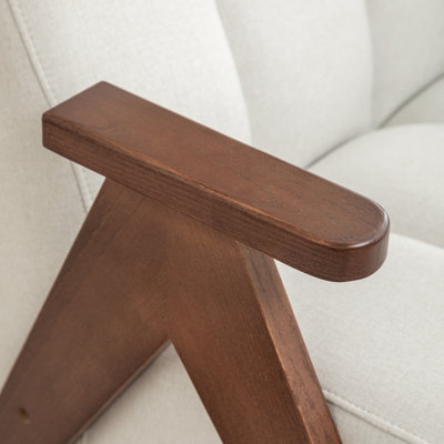 Chenice Upholstered Armchair With Solid Wood Legs
