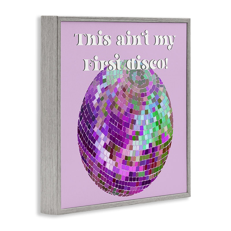«Ain pas My First Disco», art de la giclée encadrée par Regina Moore, H 17 po x l 17 po, Giclée encadrée noir minuit