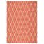 Tapis d'intérieur / extérieur orange / blanc à motif géométrique Bertran-19765855