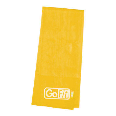 Bande plate simple sans latex Gofit® avec lumière / 5 lb Résistance (jaune)