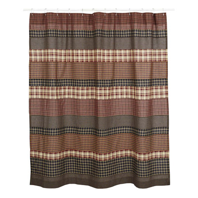 Teoman Cotton Blend Patchwork Shower Curtain