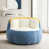 Bleu + blanc + fausse fourrure jaune