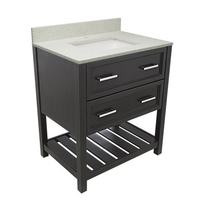 31'' Single Bathroom Vanity with Stone Top
