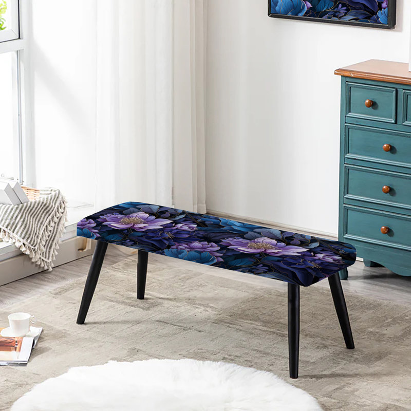 Moody Flora Moody Patterns - Banc rembourré floral noir