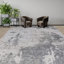 Abstract Area Rug in White-70373321