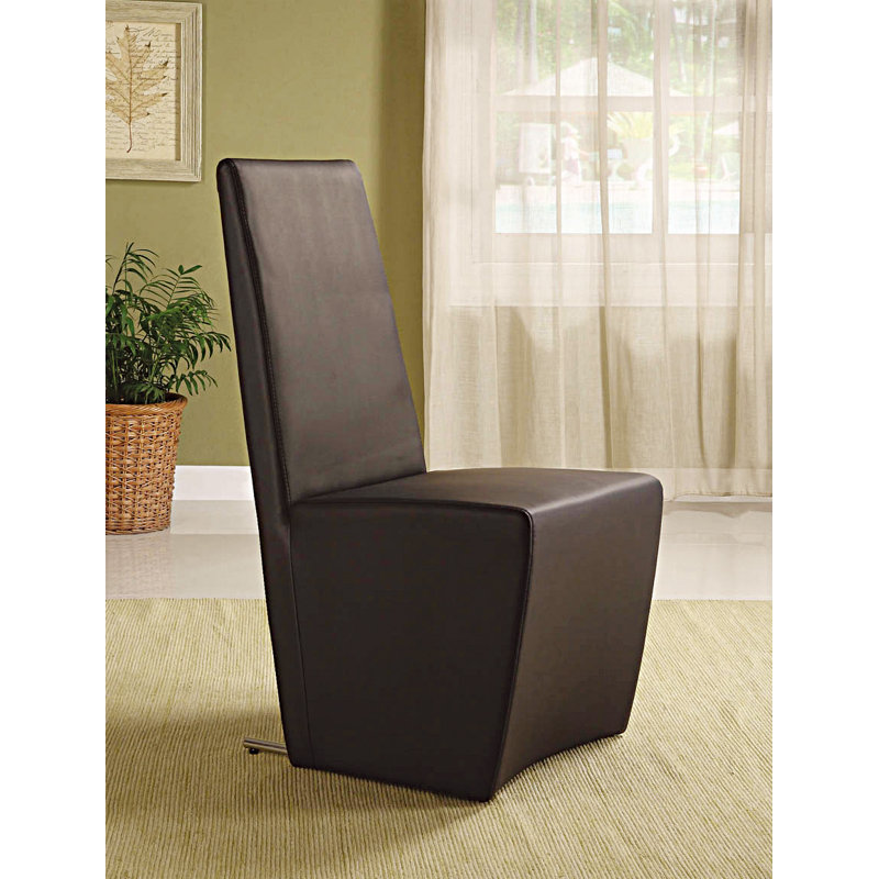 Chaise d'appoint rembourrée Daniels, Marron foncé