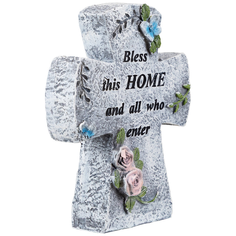 Statue Bless This Home And All Who Entrée - 6,75 po
