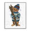 Chat avec des skis d'hiver, estampe numérique par Fab Funky-1033622950-1033622968