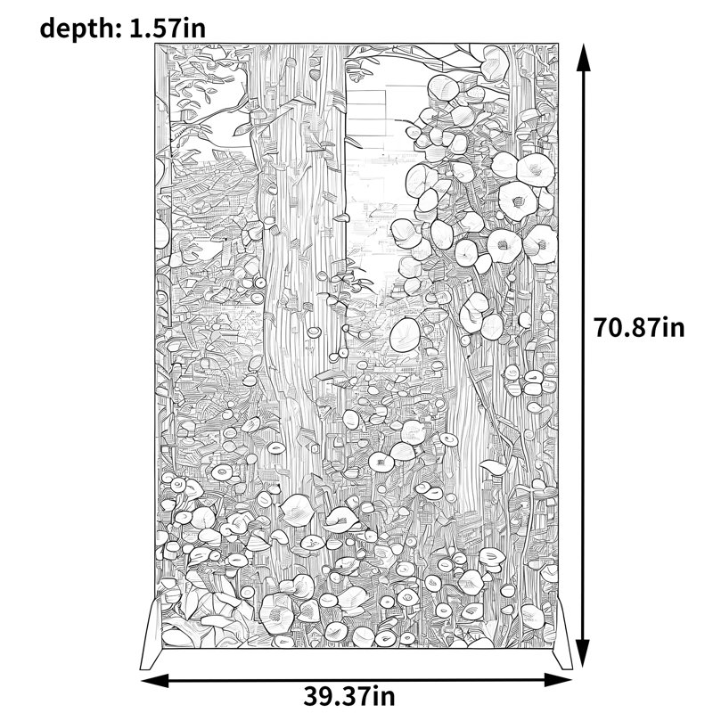 Amonie, 70.87" H x 39.37" W x 1.57" D