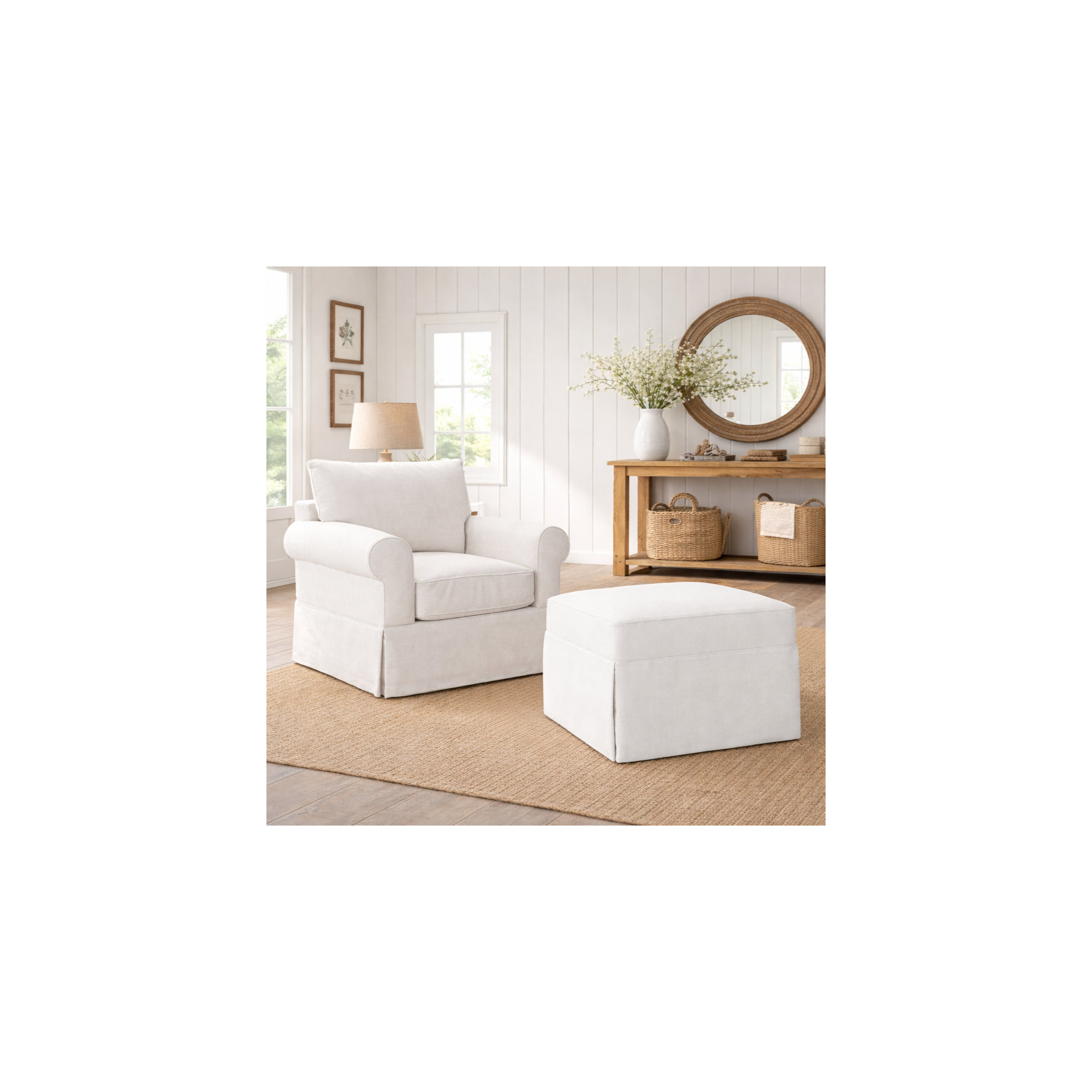 Amari Upholstered Ottoman, Bella Ruby Performance Velvet