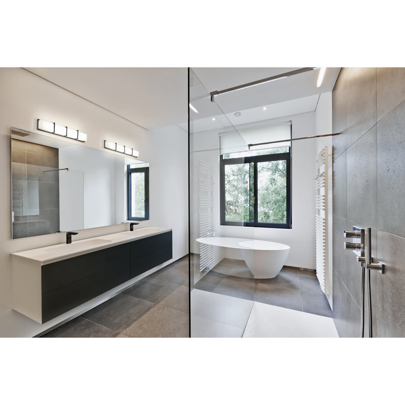 Watford Dimmable LED Bath Bar, Black