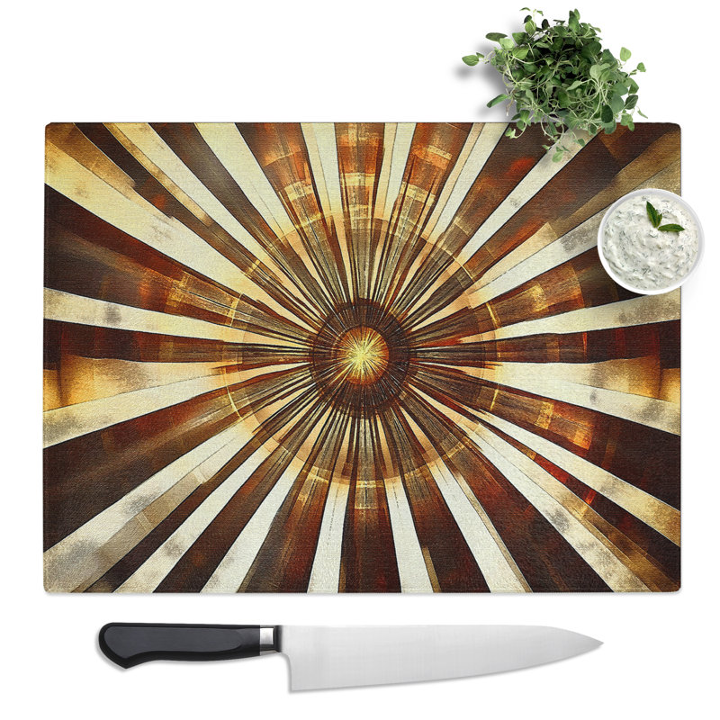 Sunburst Design Vol.6  Glass Chopping Board