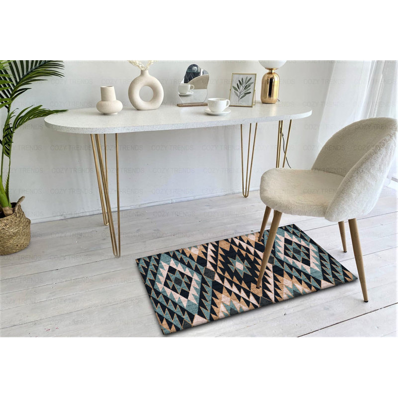 Tapis anti-fatigue Aleise, Noir / gris / blanc