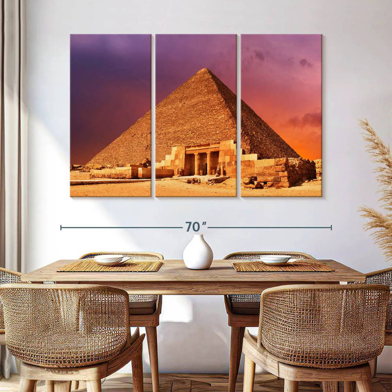Lilie Ancient Egyptian Pyramid, 48" H x 74" W