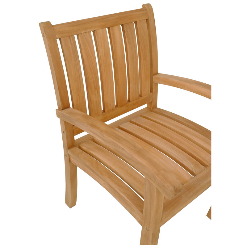 Teak Wood Abaco Outdoor Patio Dining Chair With Arms