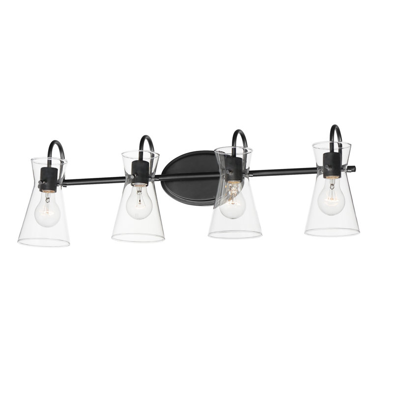 Éclairage pour meuble-lavabo à 4 lumières à intensité variable Maia, Noir