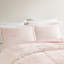 Couette pour lit double/queen - Motif en fausse fourrure ombrée rose poudré