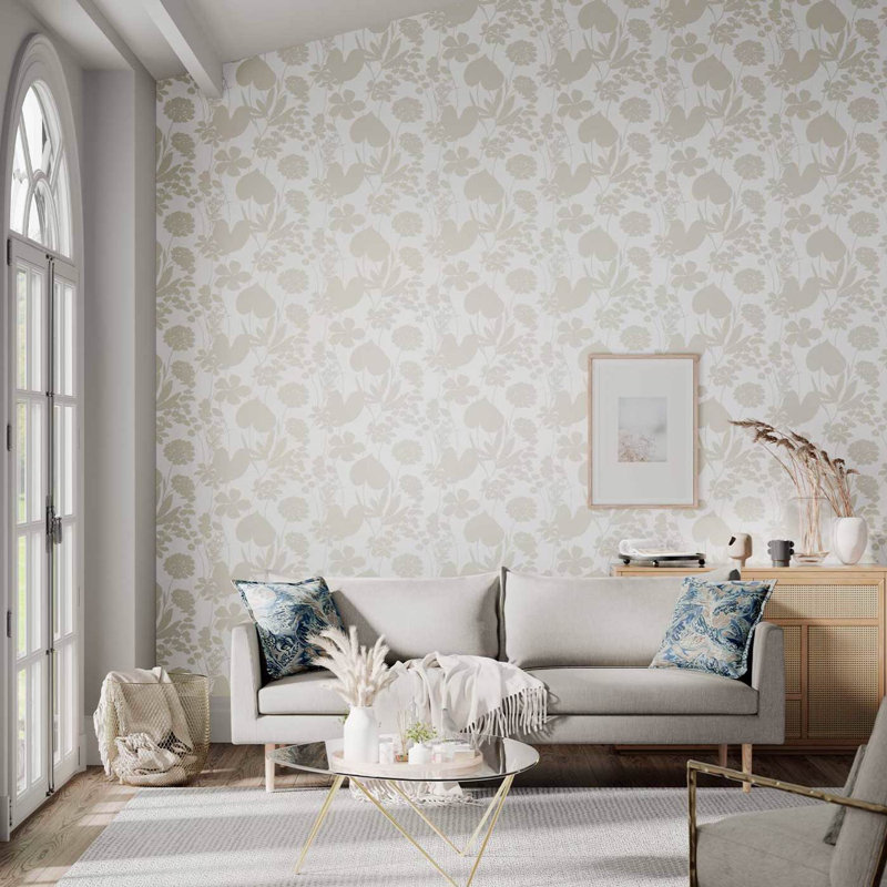 Nalina 10.05m x 52cm Wallpaper Roll, Pearl