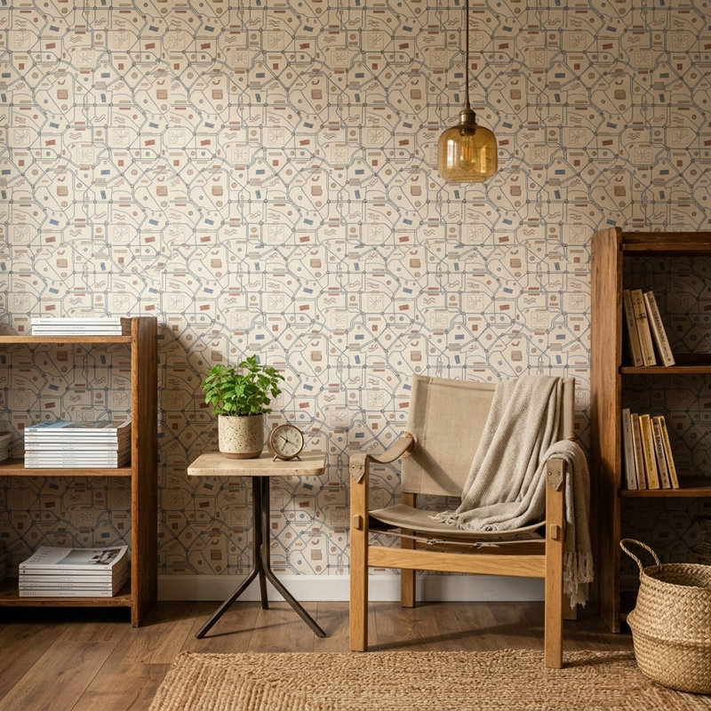 Décoration murale Mid Mid Century Modern, Peel and Stick