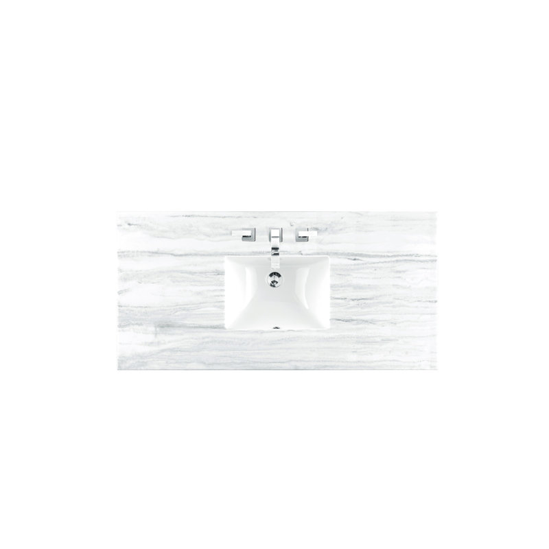 Addison 48'' W Single Vanity, Glossy White, 8" Widespread, Tajnar Eclos