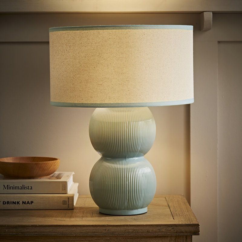 Ceramic Table Lamp, Green, Green
