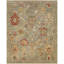 Ghazni Hand Knotted Wool Abstract Area Rug in Green-1408399376