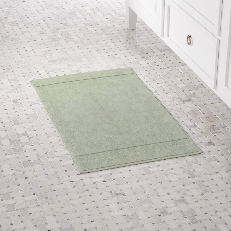 Tapis pour salle de bain Chyrisse, Teinté vert