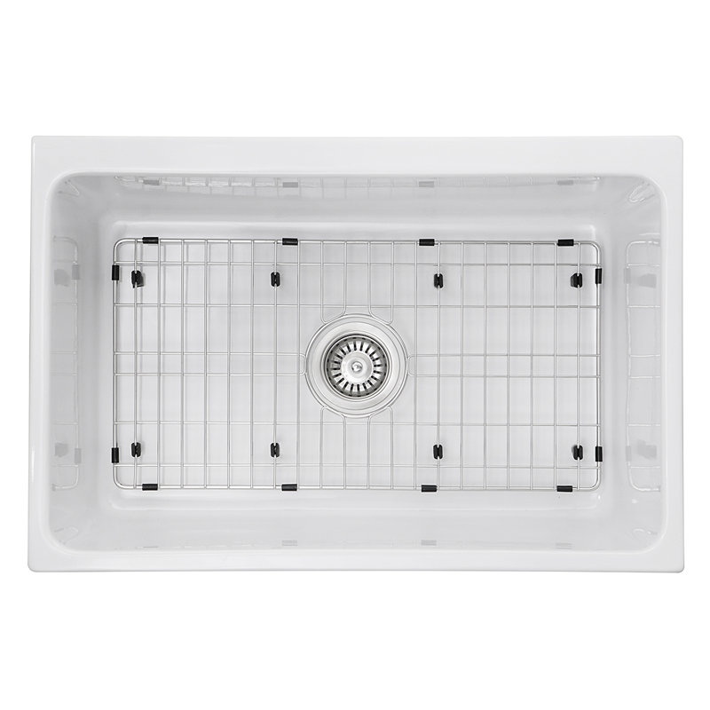 Pranav 29.5'' L Single Bowl Fireclay Kitchen Sink