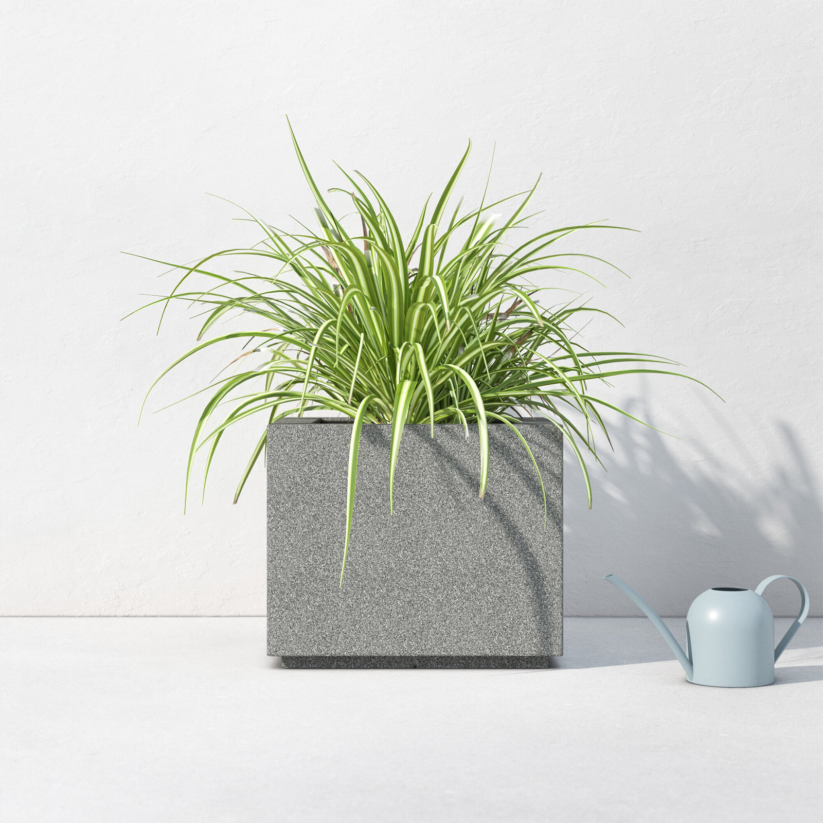 Gita 23" Planter Box, Gray Granite