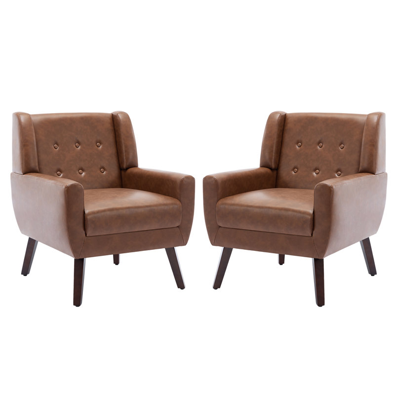 Fauteuil d'appoint Jaqueze, Coffee Faux Leather