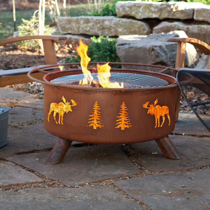 Jardine Round Steel Wood Burning Smokeless Fire Pit