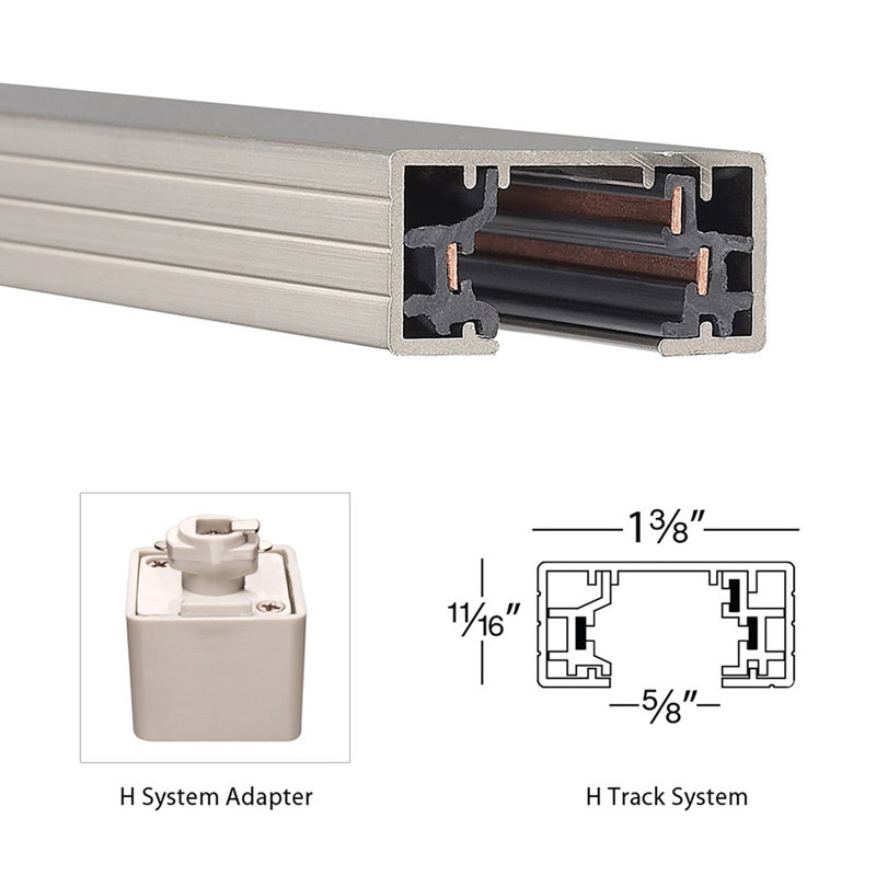 Halo Series 94'' Brushed Nickel Modular Lighting Track