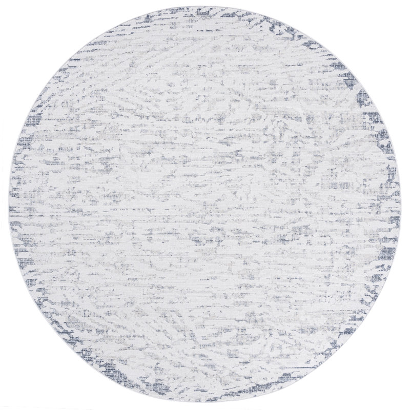 Mehrdad 100 Performance Abstract Rug, Round 6'7"