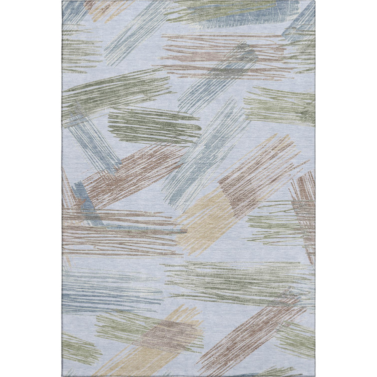 Premium Machine Washable Mehara AMF1696 Stripes Rug