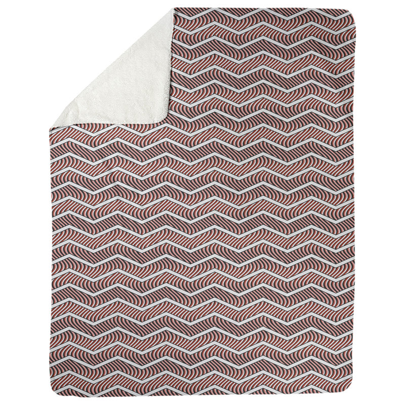 Couverture polaire à chevrons ondulés, l 30 po x L 40 po, Rouge