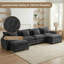 Canapé modulaire modulaire en U à rayons en forme de U de 154 po avec repose-pieds amovible Modern-387646819-387646817