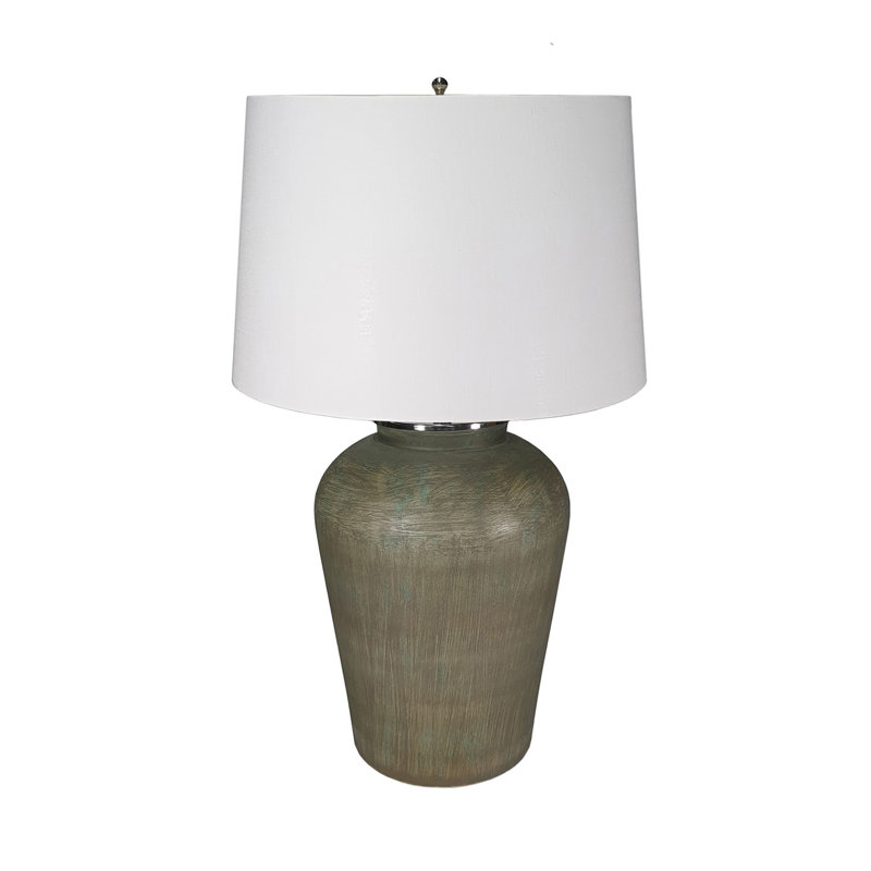 Lampe de table en verre D18x28,5 "