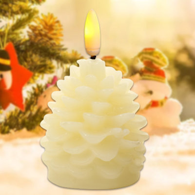 Arbre de Noël bougie à DEL sans flamme scintillante à piles pour la fête d'anniversaire