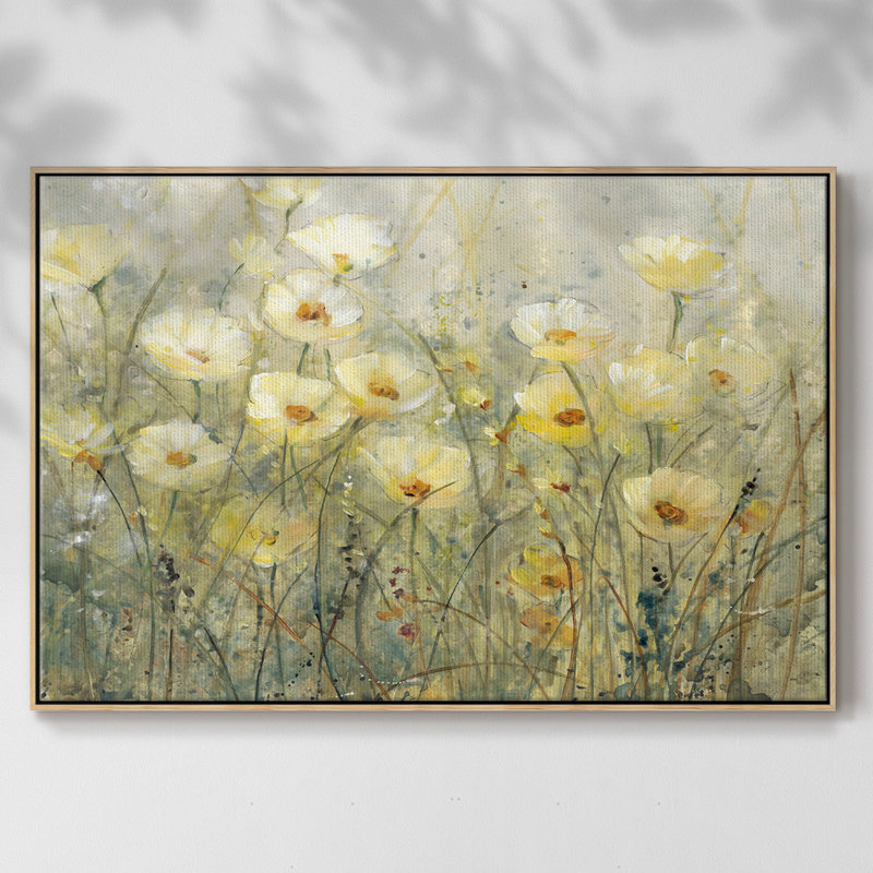 " Summer In Bloom I ", 27" H x 41" W x 2" D, Natural Wood