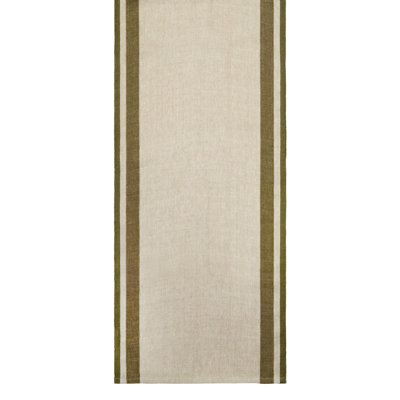 Tapis de couloir Ariadnee - olive / naturel - 20 po x 90 po