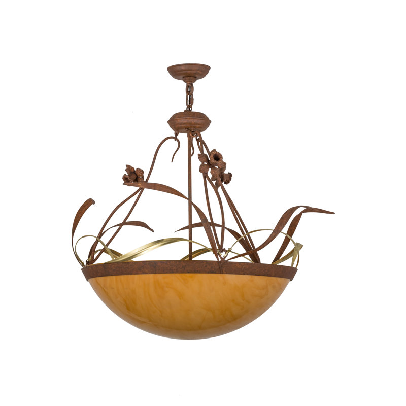 Luminaire suspendu bol 4 lumières unique