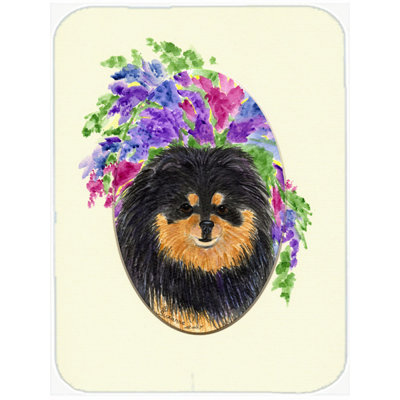 East Urban Home Pomeranian Glass Cutting Board