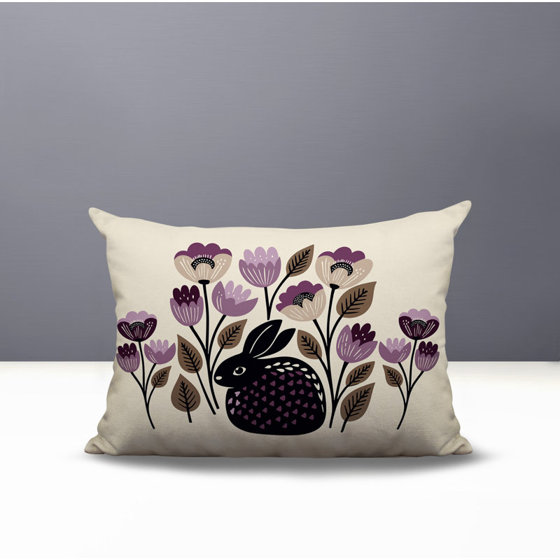 Coussin lombaire réversible intérieur / extérieur Rayo Rabbit, Rectangle H 14 po x l 20 po, Mauve
