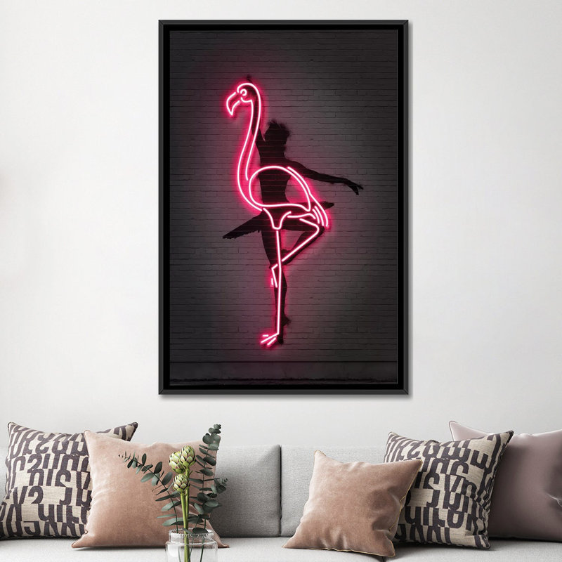« ballerine », impression sur toile, H 60 po x l 40po x P 1,5 po, Toile avec cadre noir, Pas de tapis