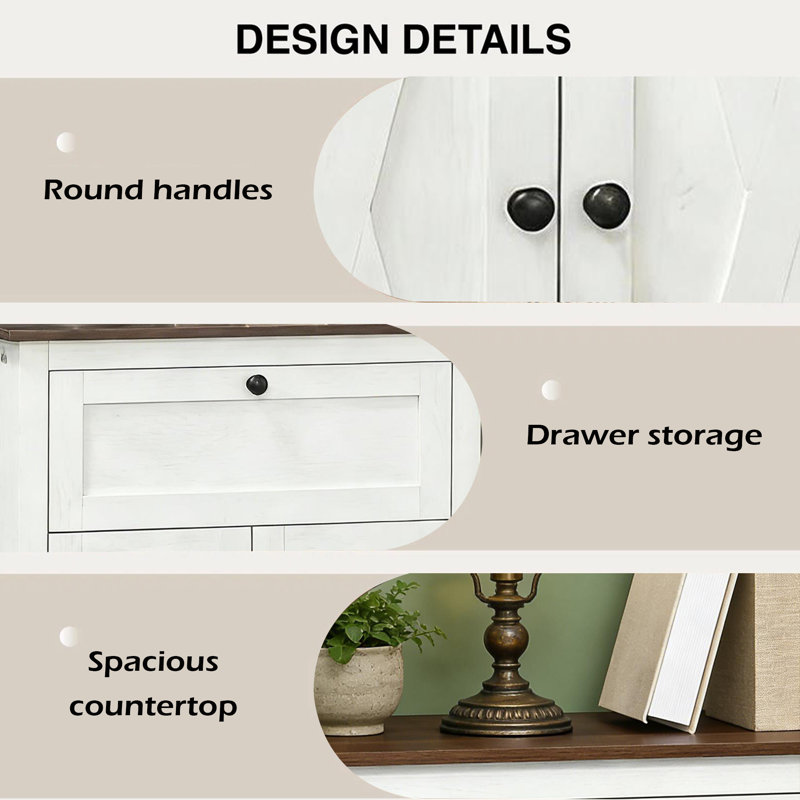 Modern Storage Cabinet,Sideboard Storage Cabinet, White
