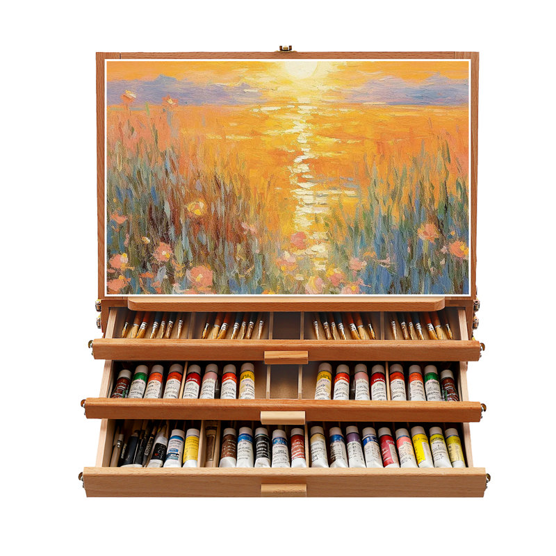 Adjustable Storage Box Easel, Painting Board Stand with Drawers